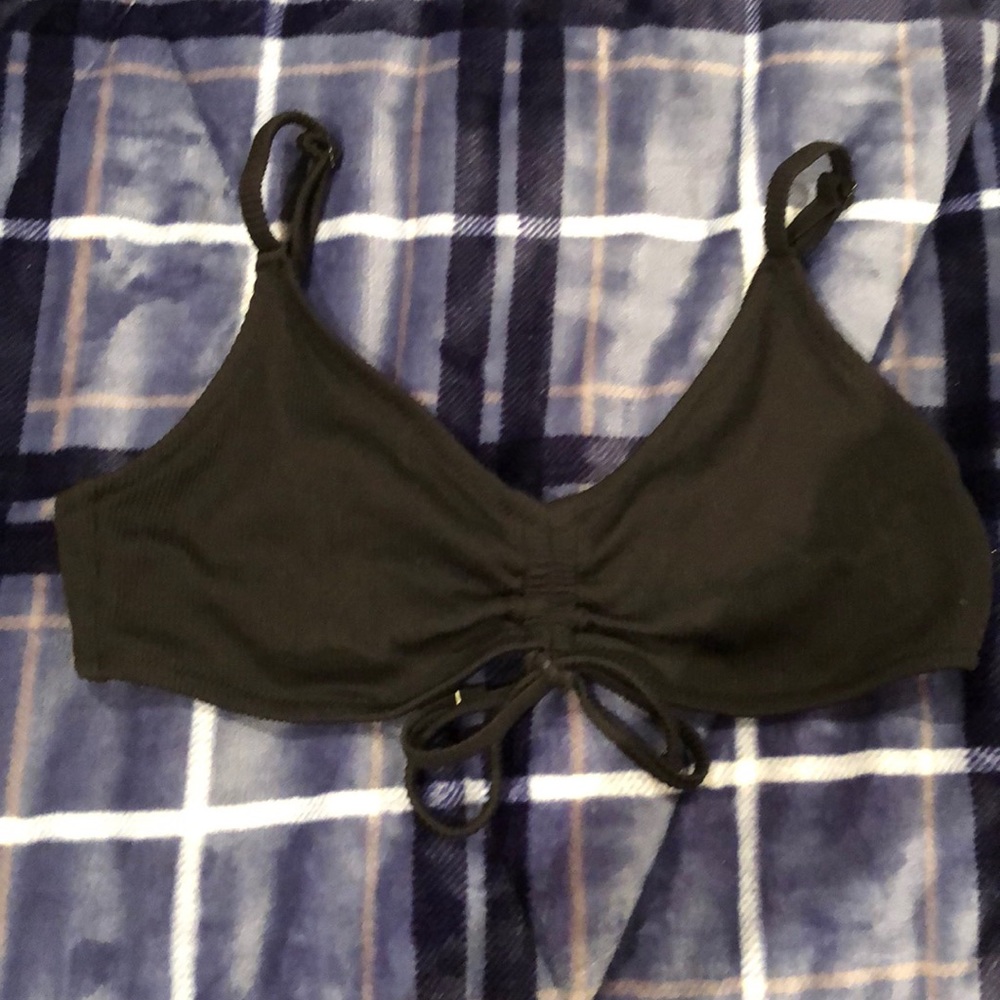 Aerie black bikini top size medium